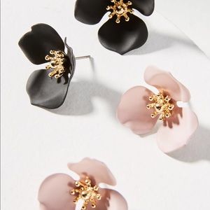 Anthropologie Flower Stud Earrings